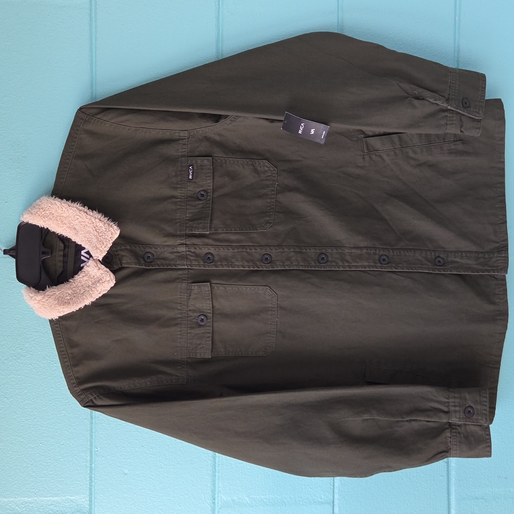NWT "RVCA" Men's Olive Green Range Jacket Size Large